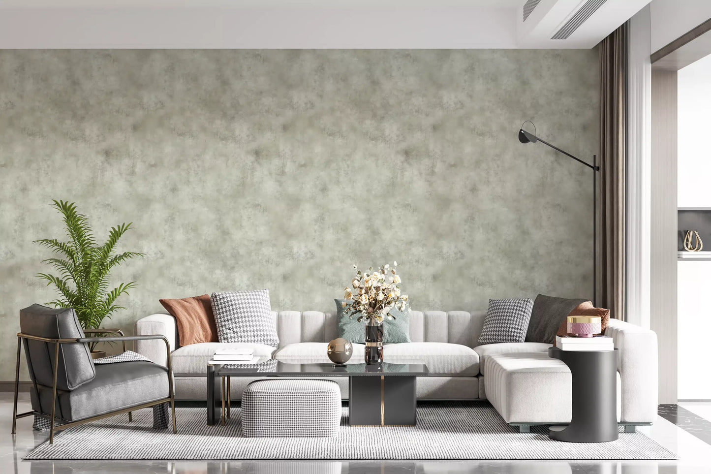 Painterly - Dirty White Wallpaper⁠