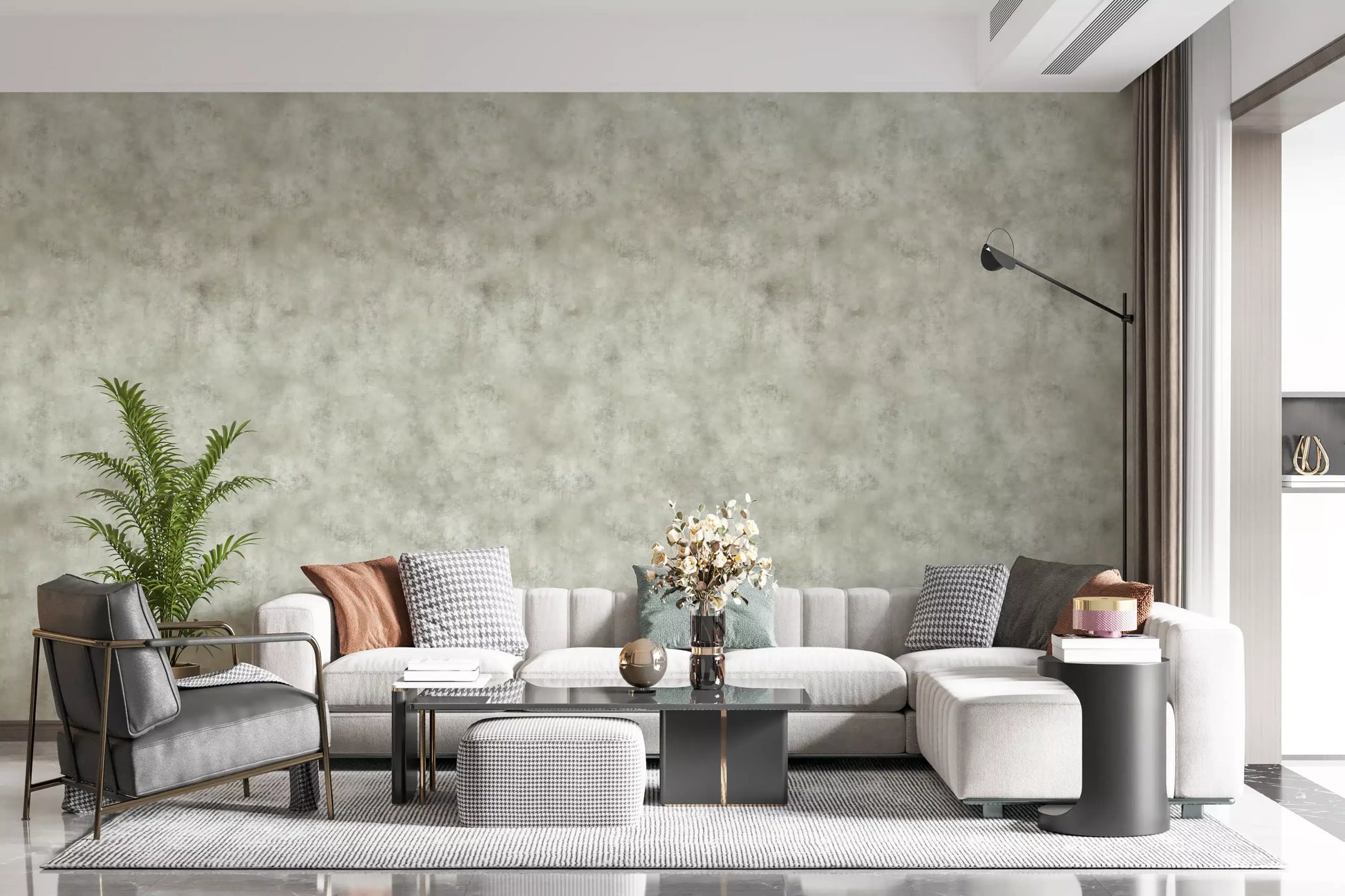 Painterly - Dirty White Wallpaper⁠