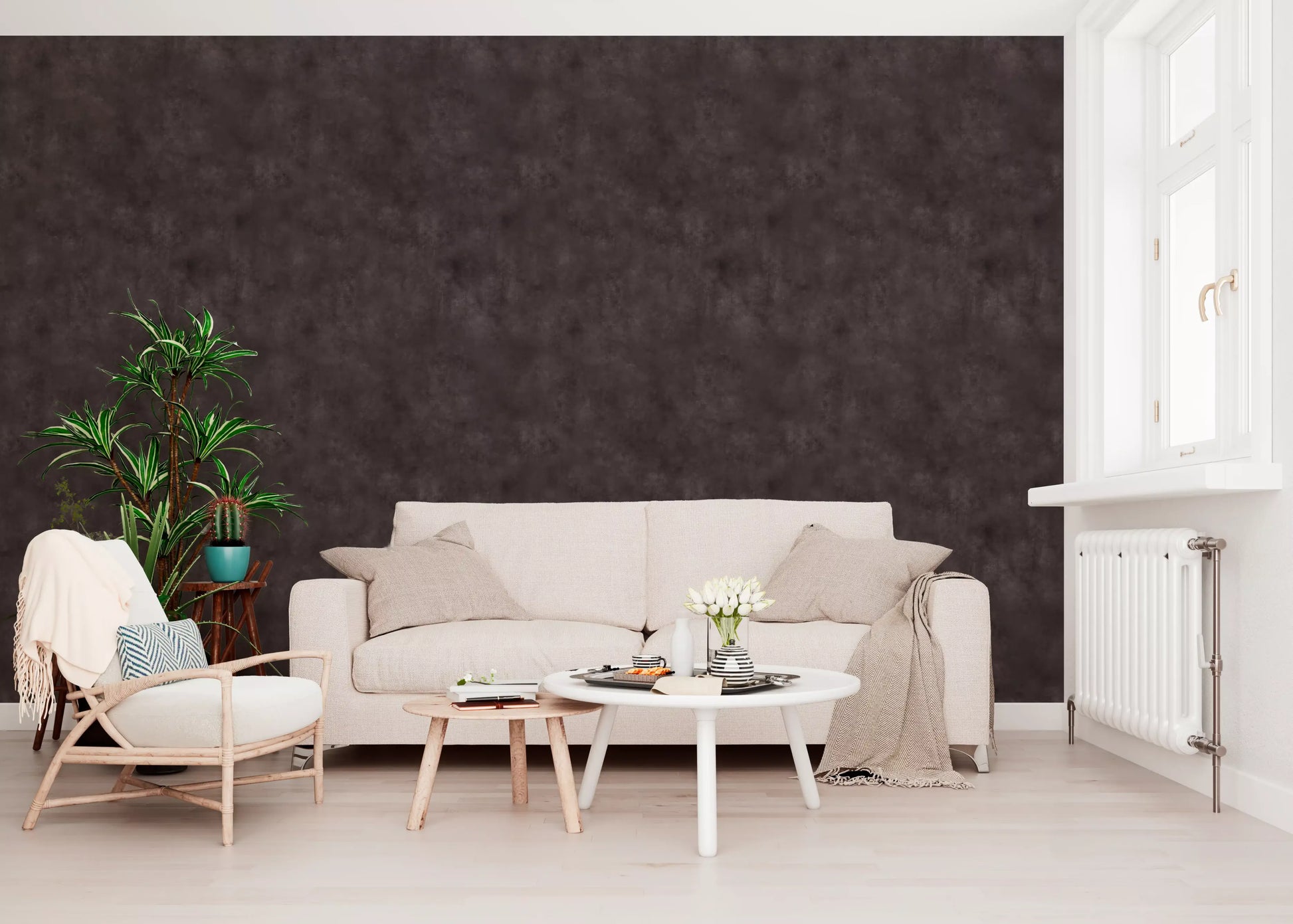 Painterly - Moody Plum Wallpaper⁠