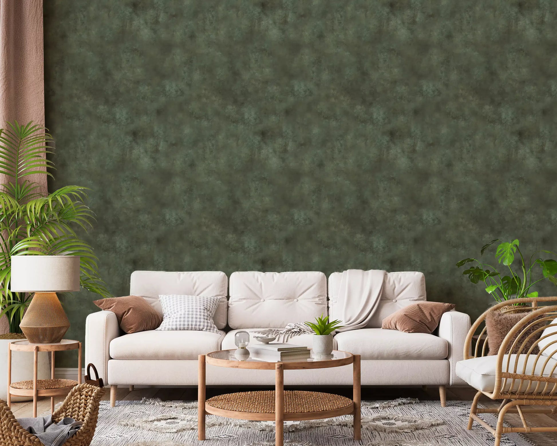 Painterly - Moss Wallpaper⁠