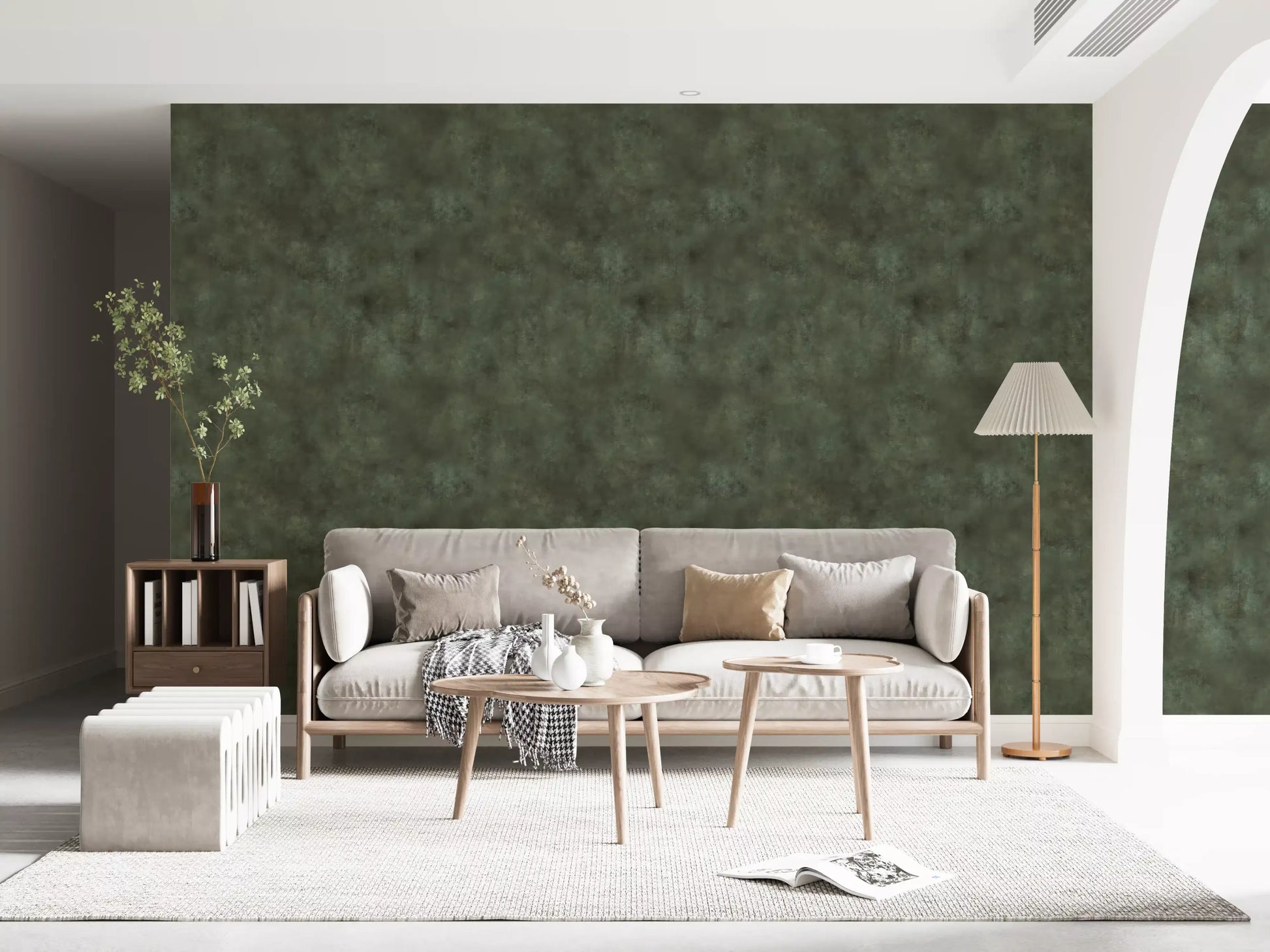 Painterly - Moss Wallpaper⁠