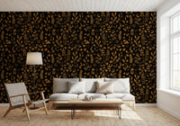 Rustic Earthy Botanical Sketch Wallpaper⁠