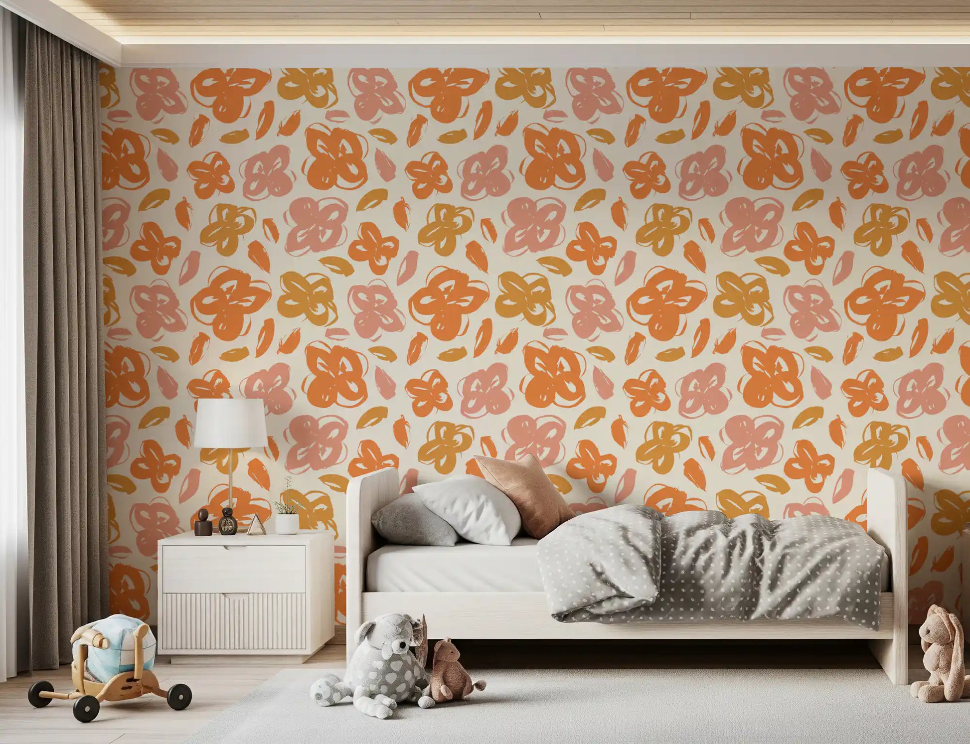 Sun-Kissed Botanical Bloom Wallpaper⁠