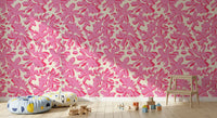 Abstract Pink Floral Brushstrokes Wallpaper⁠