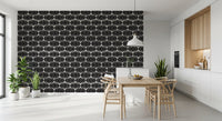 Monochrome Geometric Arcs Wallpaper⁠