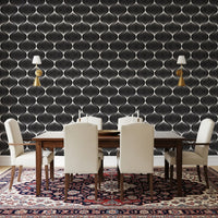 Monochrome Geometric Arcs Wallpaper⁠