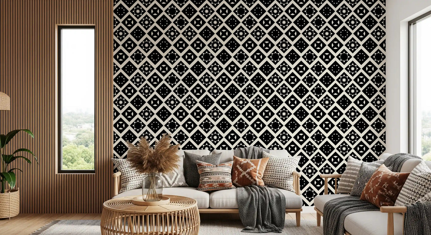 Abstract Star Diamond Tile Wallpaper⁠