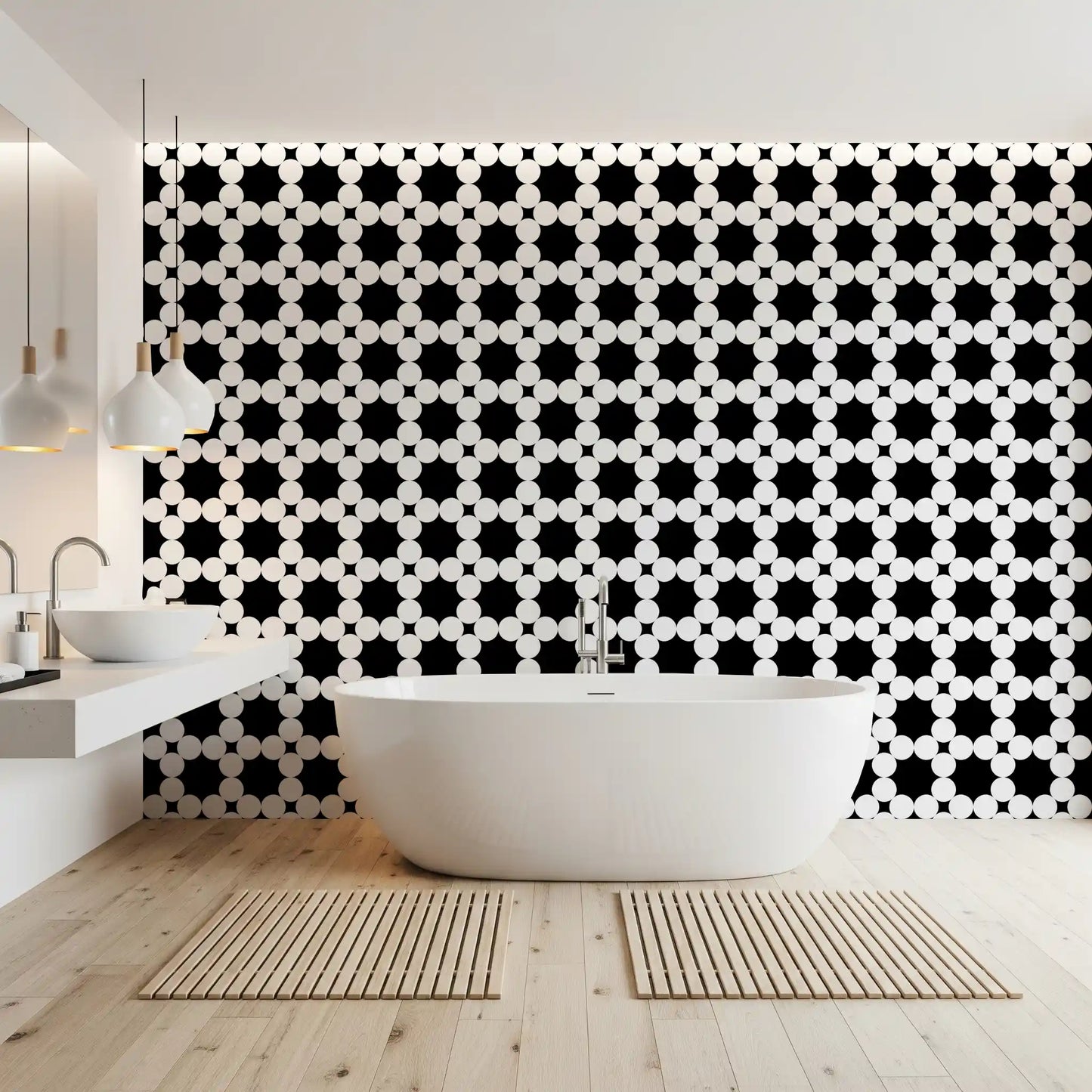Minimalist Dot Grid Geometry Wallpaper⁠