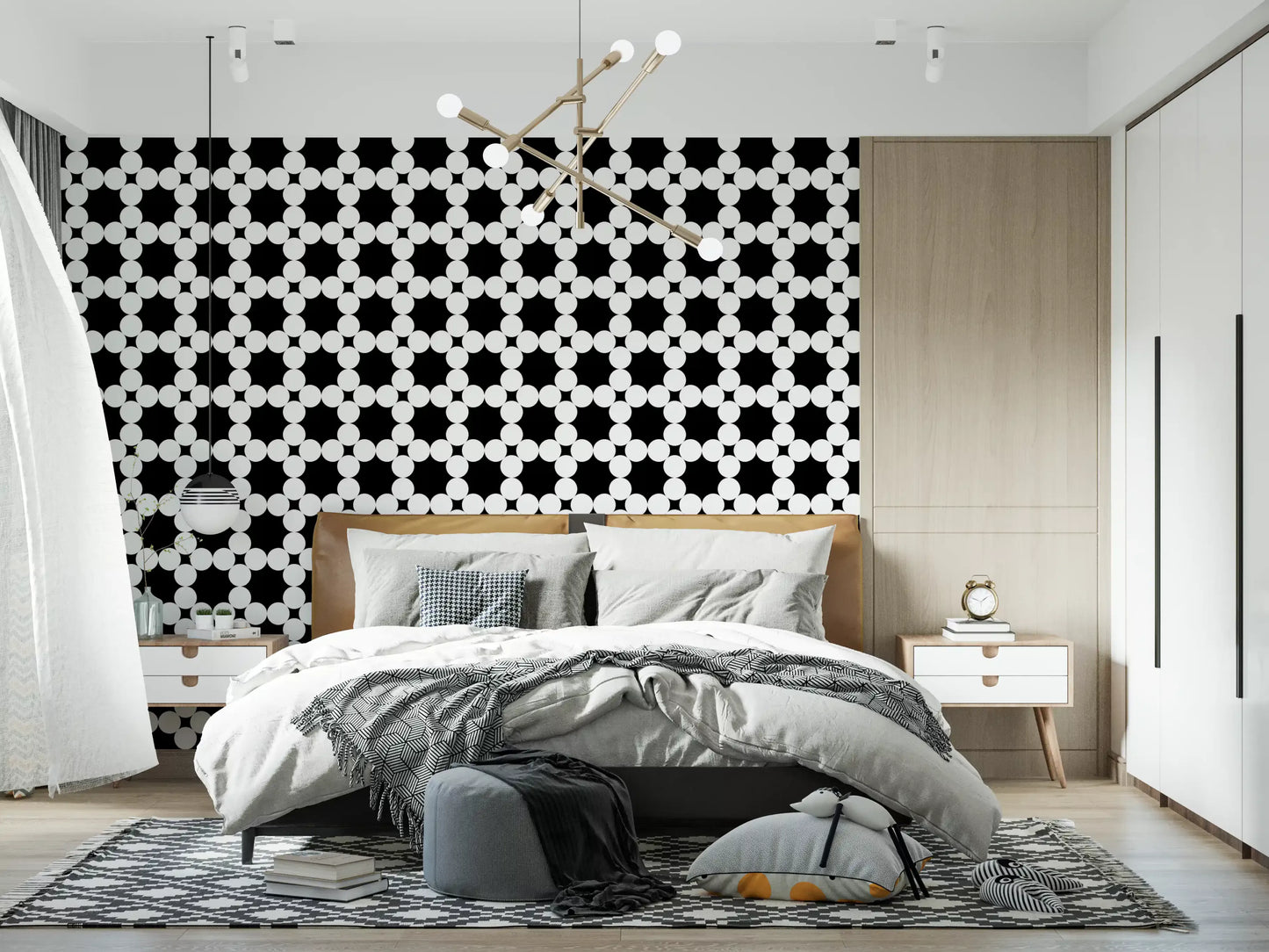 Minimalist Dot Grid Geometry Wallpaper⁠