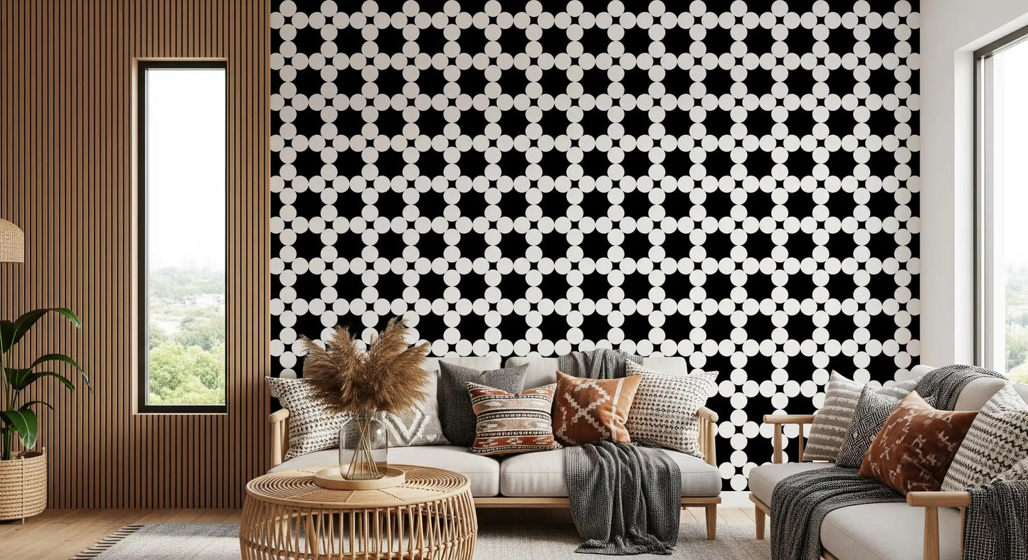 Minimalist Dot Grid Geometry Wallpaper⁠