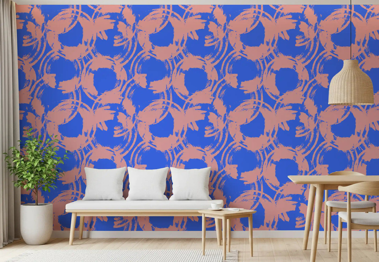 Abstract Painted Circles Wallpaper⁠