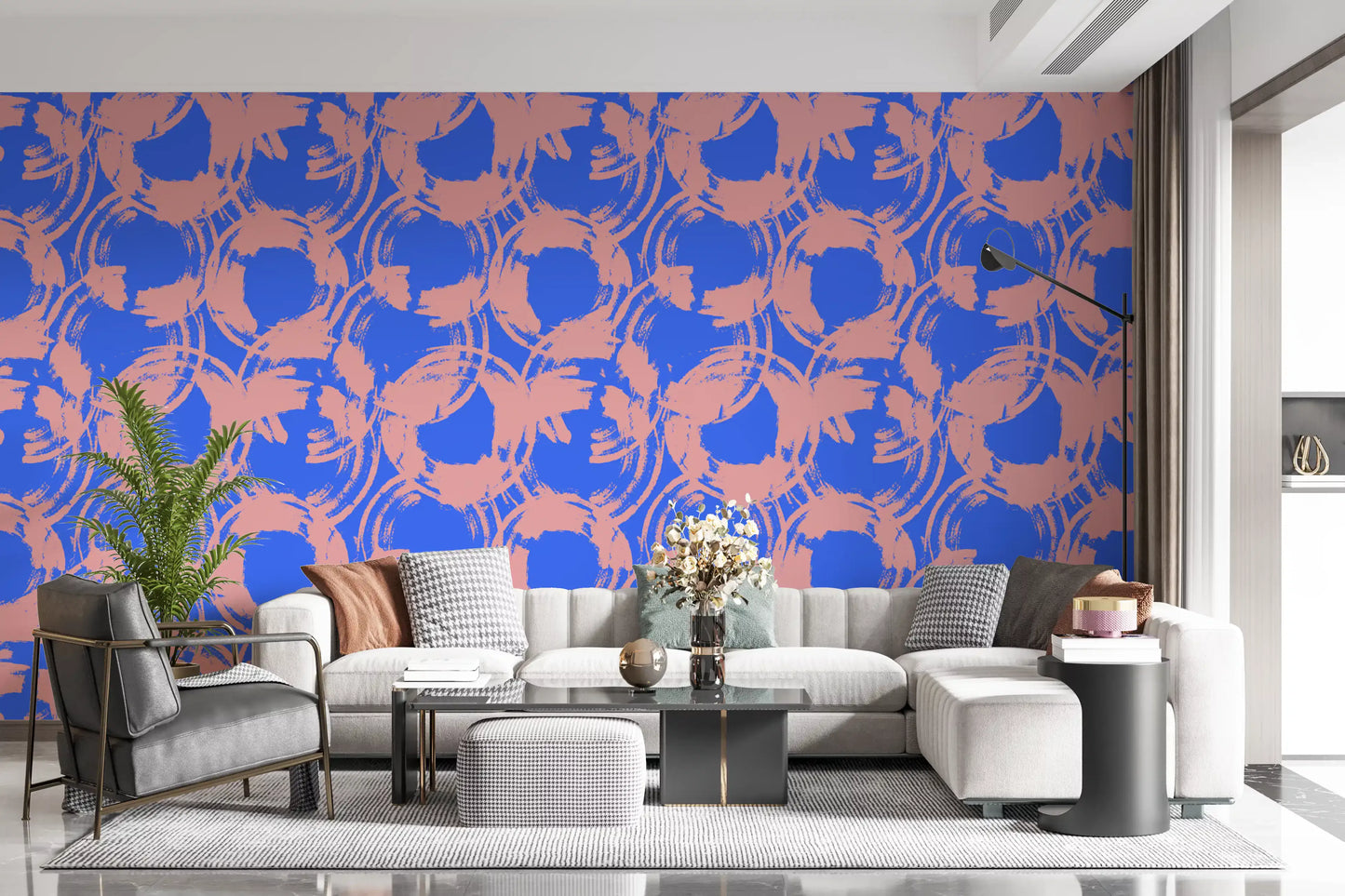 Abstract Painted Circles Wallpaper⁠