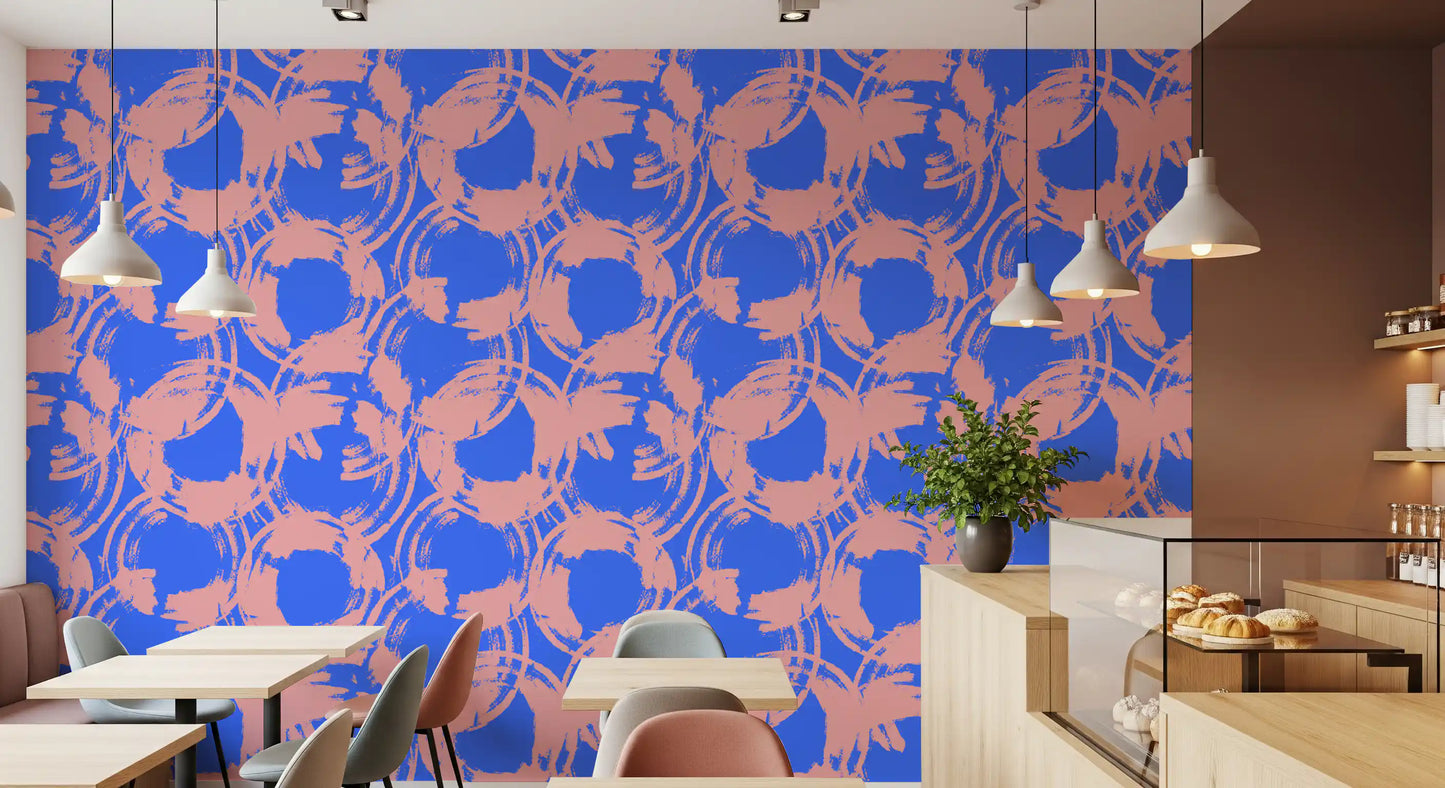 Abstract Painted Circles Wallpaper⁠