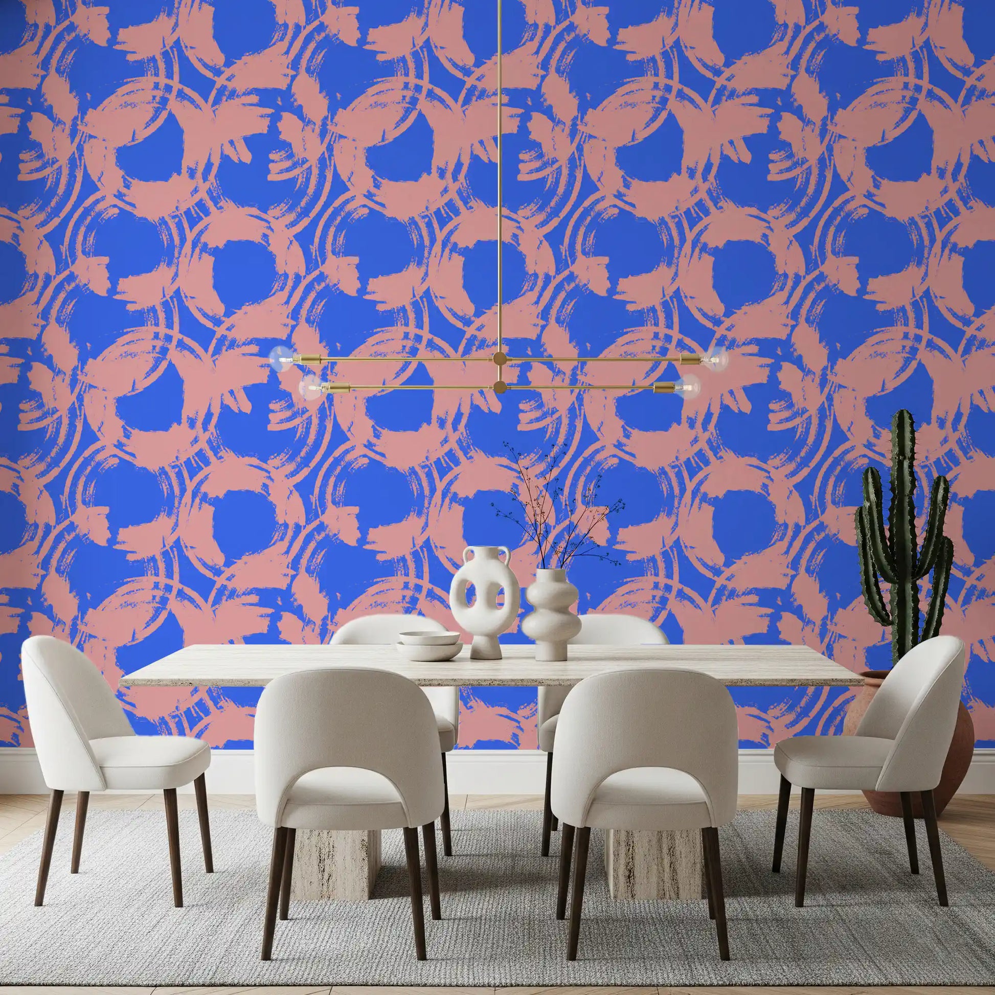 Abstract Painted Circles Wallpaper⁠