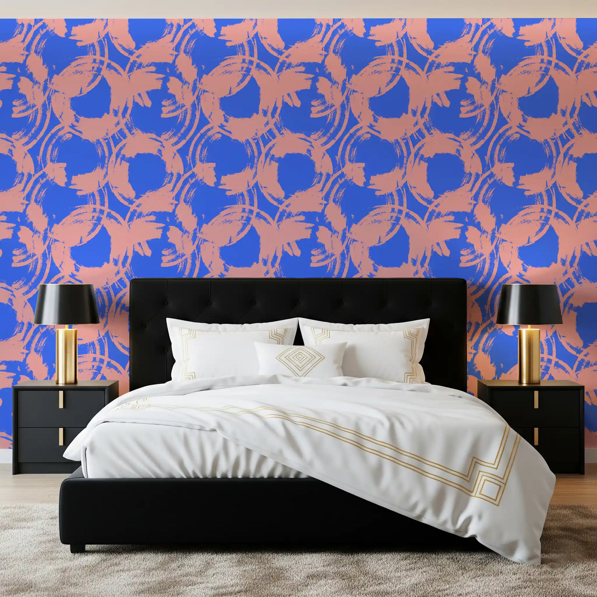 Abstract Painted Circles Wallpaper⁠