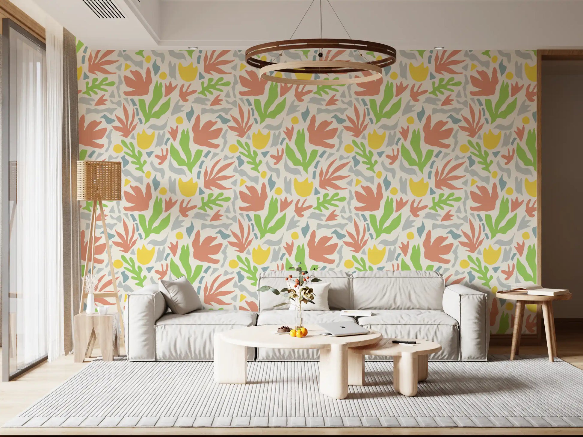Abstract Matisse Inspired Botanical Cutouts Wallpaper⁠