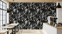 Monochrome Abstract Brushwork Wallpaper⁠