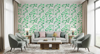 Hand-Drawn Greenery Garden Wallpaper⁠