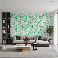 Hand-Drawn Greenery Garden Wallpaper⁠