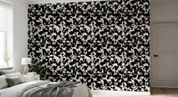 Monochromatic Ink Splatter Abstract Wallpaper⁠
