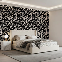 Monochromatic Ink Splatter Abstract Wallpaper⁠