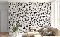 Minimalist Painted Dotted Pattern Wallpaper⁠