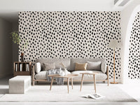 Minimalist Painted Dotted Pattern Wallpaper⁠