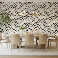 Minimalist Painted Dotted Pattern Wallpaper⁠