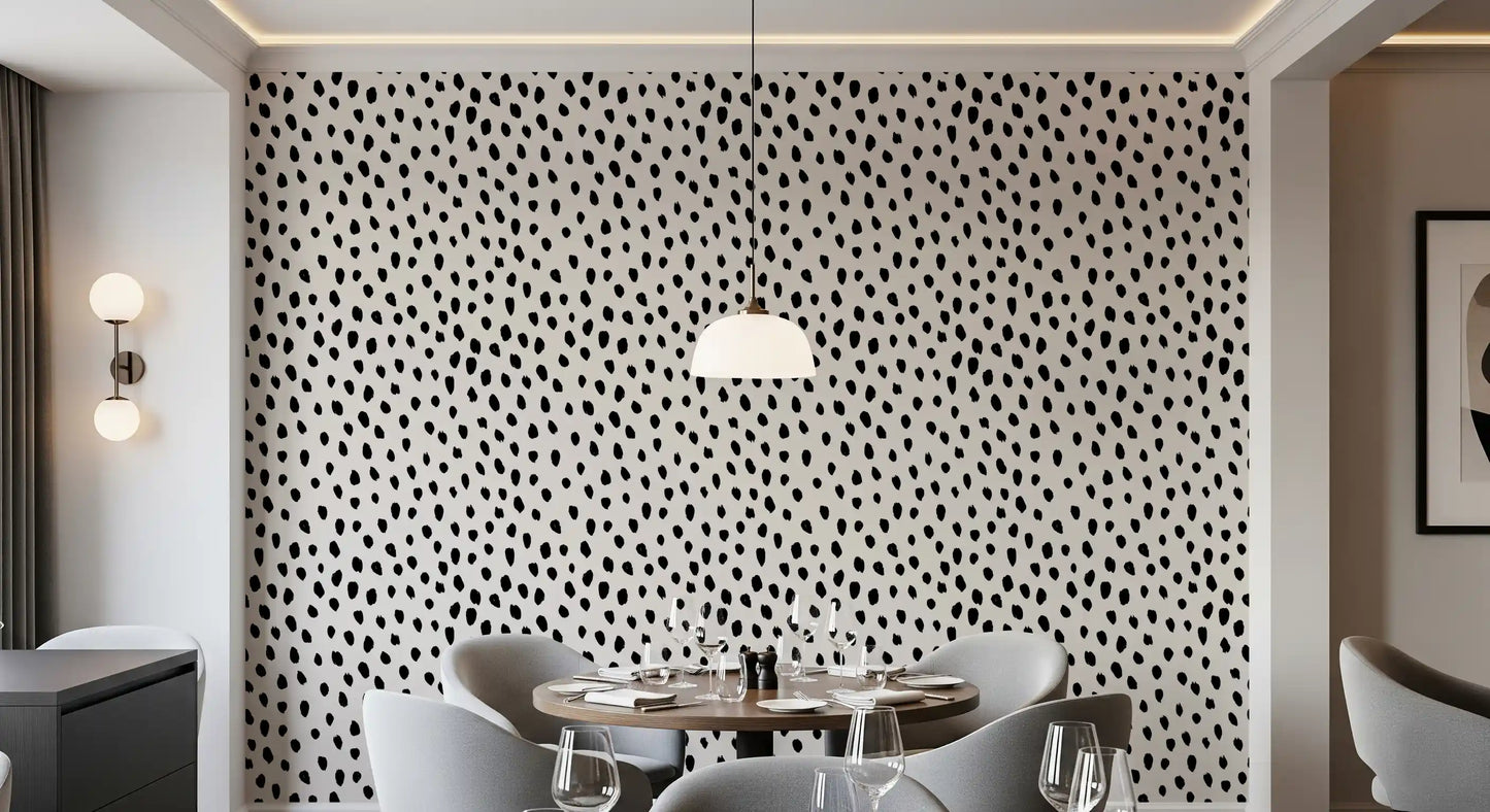 Minimalist Painted Dotted Pattern Wallpaper⁠