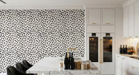 Minimalist Painted Dotted Pattern Wallpaper⁠