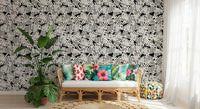 Monochrome Geometric Grid Wallpaper⁠