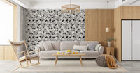Monochrome Geometric Grid Wallpaper⁠