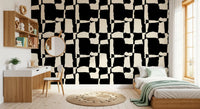Hand-Drawn Monochrome Blocks Wallpaper⁠