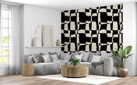 Hand-Drawn Monochrome Blocks Wallpaper⁠