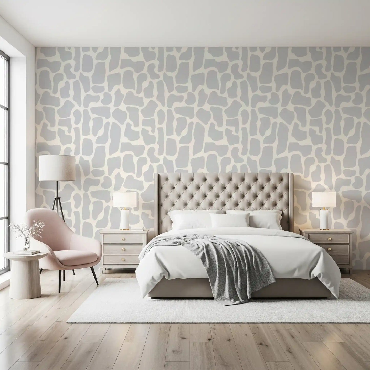 Minimalist Stone Mosaic Wallpaper⁠