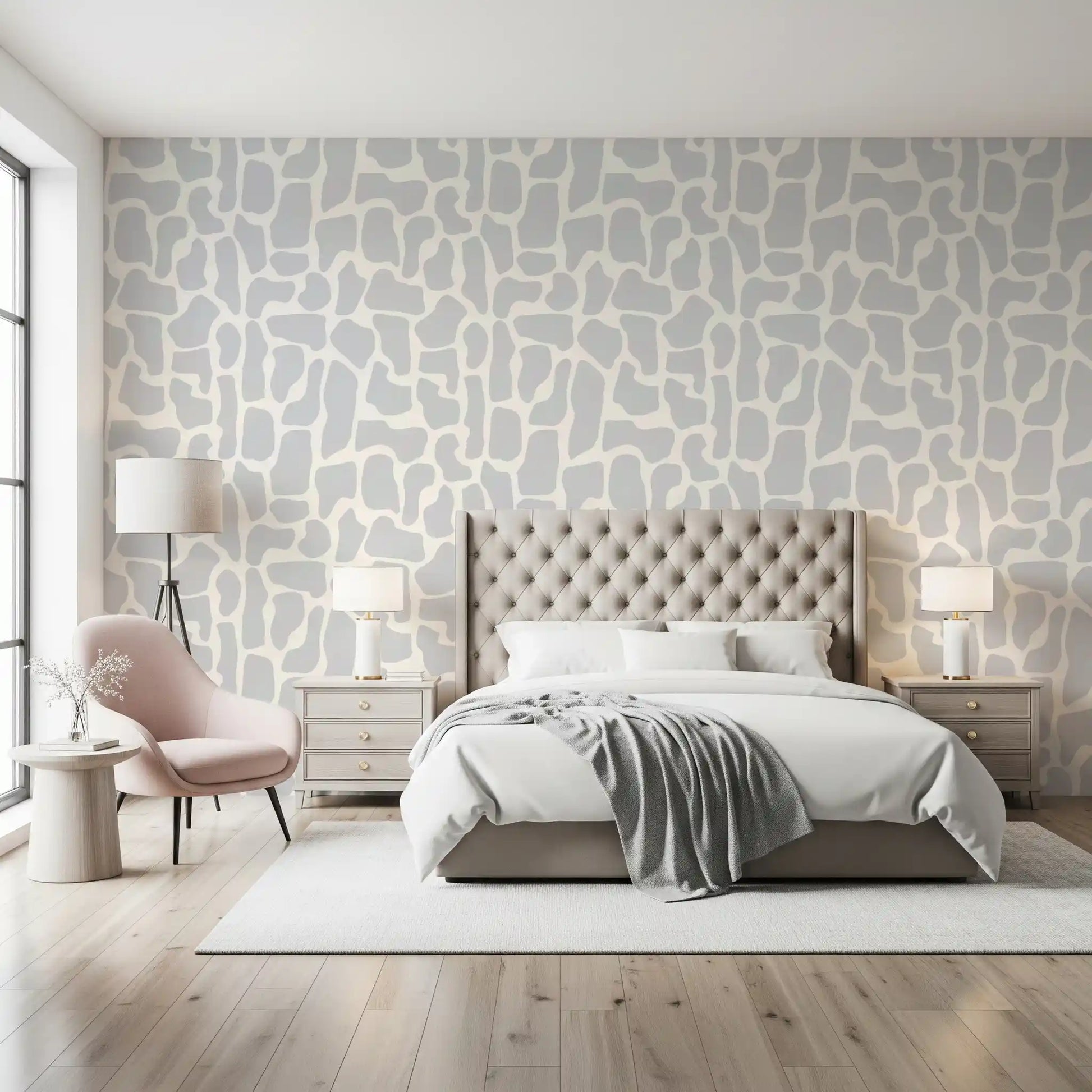 Minimalist Stone Mosaic Wallpaper⁠