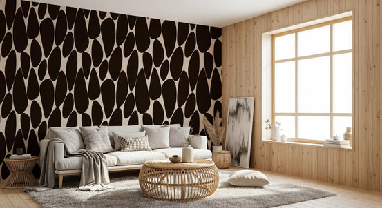 Contemporary Flowing Shapes Wallpaper⁠