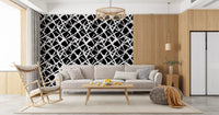 Modern Minimalist Grid Brushstroke Wallpaper⁠