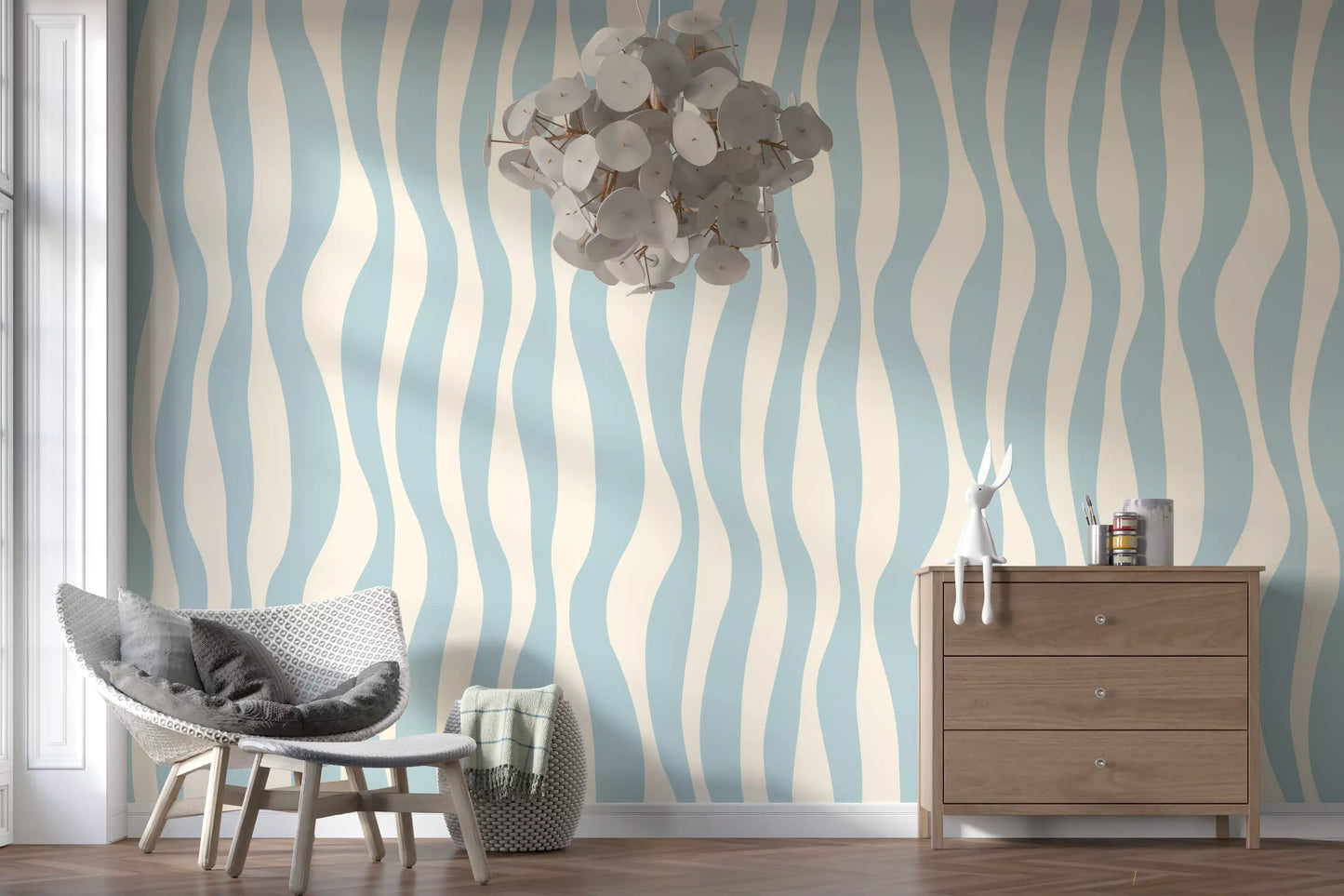 Soothing Vertical Wave Rhythm Wallpaper⁠