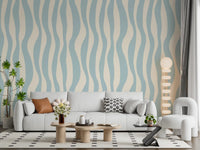 Soothing Vertical Wave Rhythm Wallpaper⁠