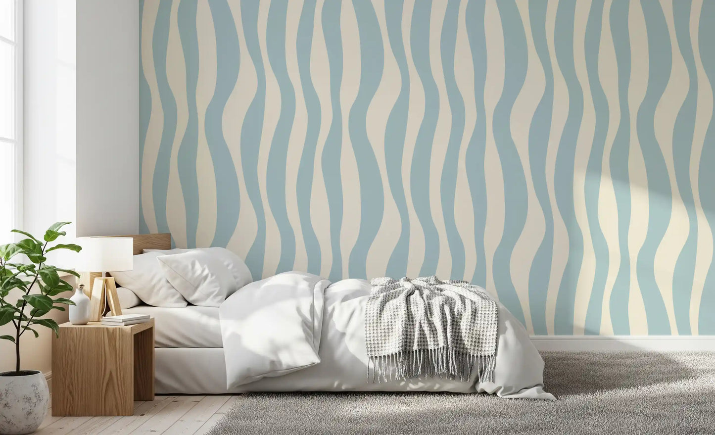 Soothing Vertical Wave Rhythm Wallpaper⁠