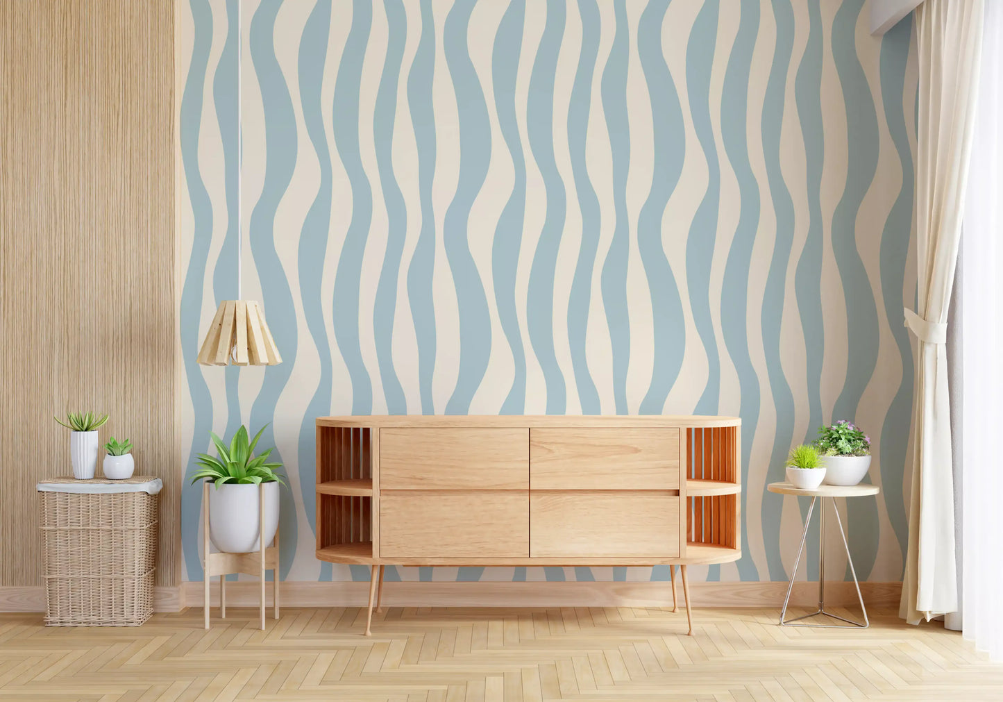 Soothing Vertical Wave Rhythm Wallpaper⁠