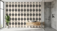 Modern Geometric Interlocking Circle Pattern Wallpaper⁠