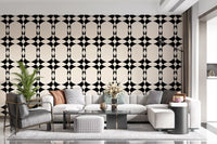 Modern Geometric Interlocking Circle Pattern Wallpaper⁠