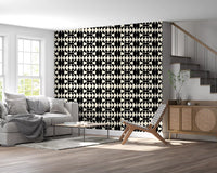 Interlocking Monochrome Arches Wallpaper⁠