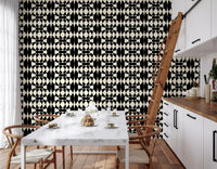 Interlocking Monochrome Arches Wallpaper⁠
