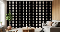 Monochromatic Geometric Column Pattern Wallpaper⁠
