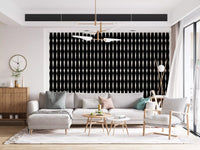 Monochromatic Geometric Column Pattern Wallpaper⁠