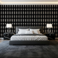Monochromatic Geometric Column Pattern Wallpaper⁠