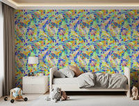 Vibrant Abstract Brushstroke Energy Wallpaper⁠